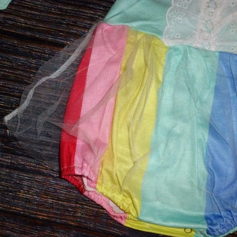 Baby Girls Rainbow Tutu Romper Jumpsuit